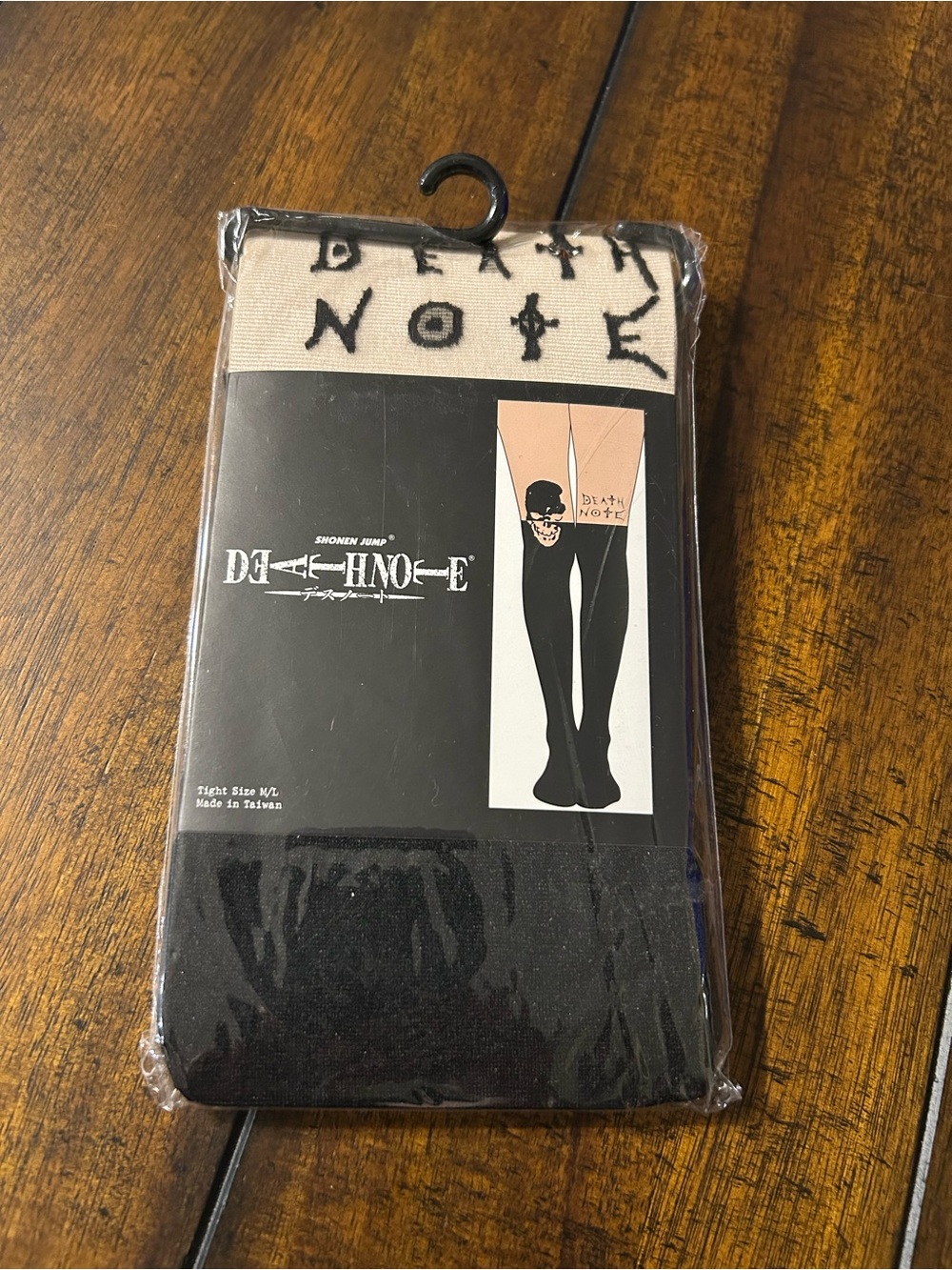Death Note Skull Branded Black & Cream Tights Size M/L Shonen Jump Anime